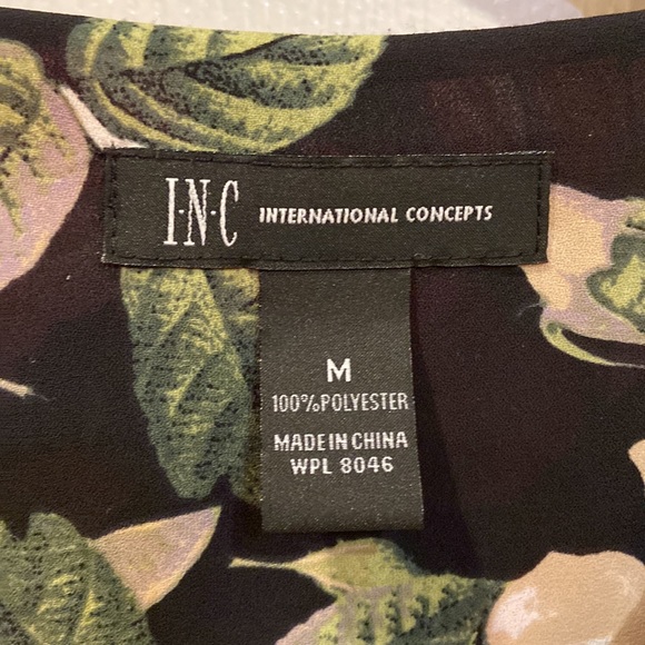 INC (International Concepts) floral blouson top - Picture 2 of 10